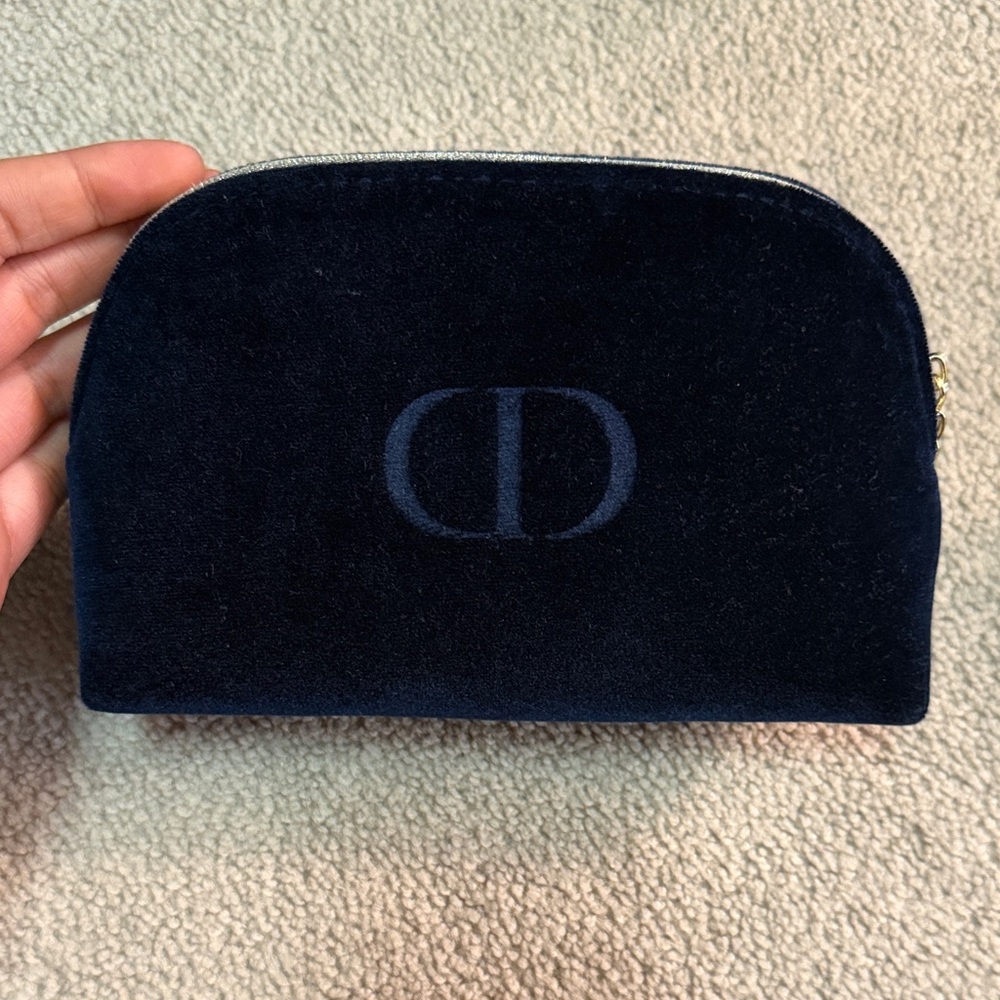 Dior Midnight Blue Velvet Pouch